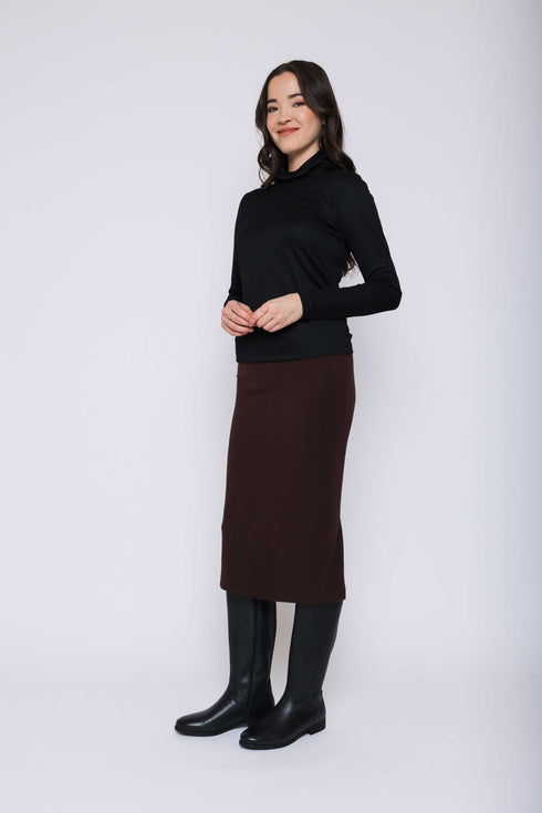 Erin-Luxe Fleece Midi Skirt
